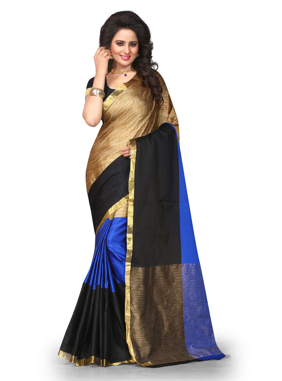 Online Half Half Cotton Silk Saree From Shree Fashionistaa